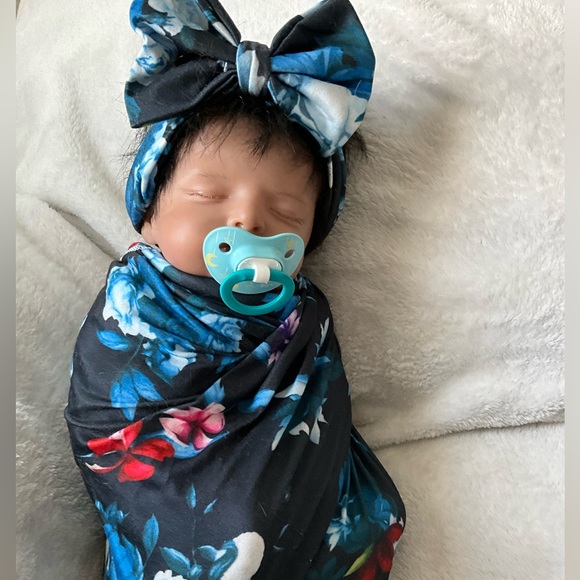 NEW Handmade Hyper Realistic Preemie Newborn Sleeping Reborn Doll with Nuk - Picture 4 of 11